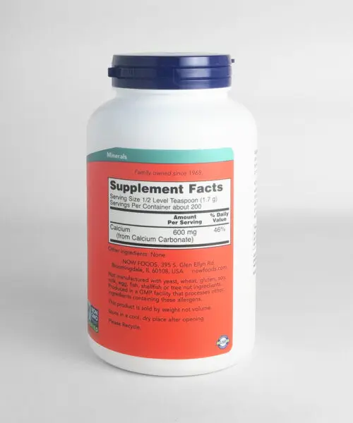 Now Foods, Calcium Carbonate Powder, 12 oz (340 g) - Image 2