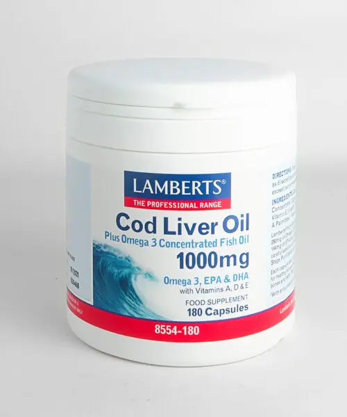 Lamberts Cod Liver Oil 1000mg, 180 Caps