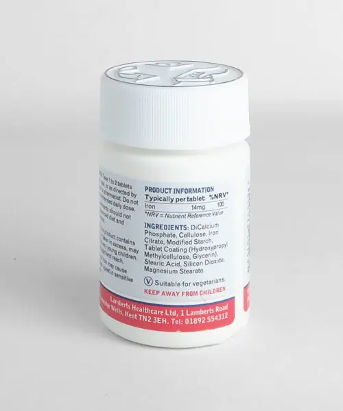 Alternative view of Lamberts Iron 14mg (as citrate) 100 Tabs