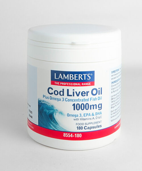 Lamberts Cod Liver Oil 1000mg, 180 Caps
