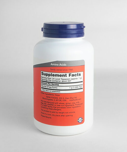 Alternative view of Now Foods, Taurine, Pure Powder, 227 g