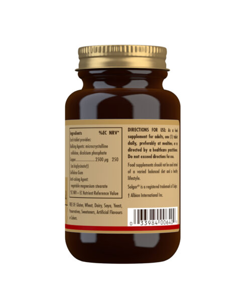 Alternative view of Solgar Copper, 100 tabs