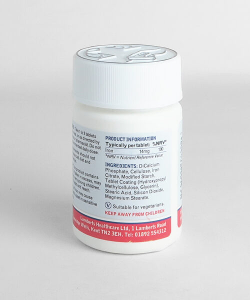 Alternative view of Lamberts Iron 14mg (as citrate) 100 Tabs